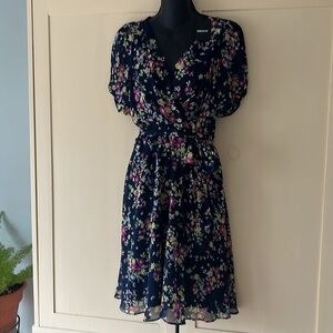 DKNY faux wrap dress (navy)